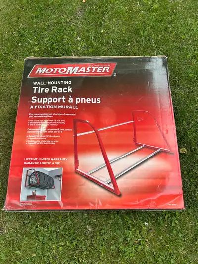 Motomaster Tire Rack. Box opened, never used.