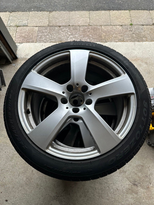 5x112 Pirelli 18 inch Winter tires on Rims 245/40R18 97h | Tires & Rims |  Markham / York Region | Kijiji