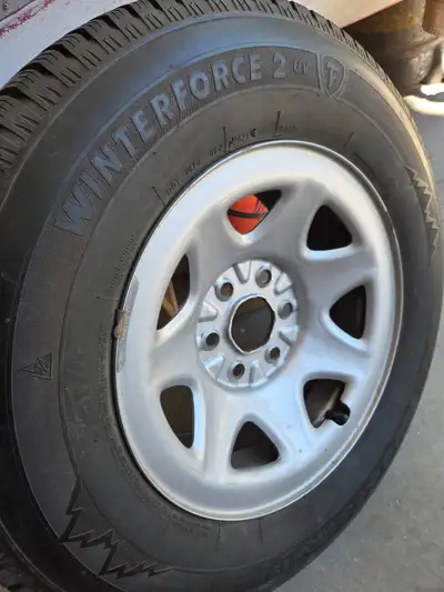 Firestone winterforce 17 in tires and rims for GMC . Truck. Set of 4