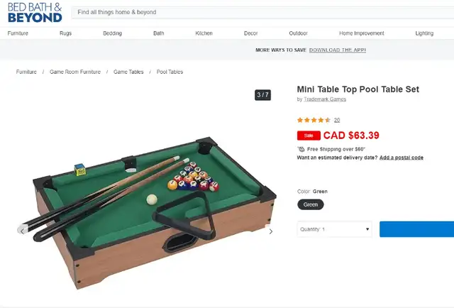 Mini Table Top Billiard Set in Toys & Games in Calgary - Image 4