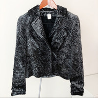 NEW - Vex Collection - Women's Suede Fur Coat Jacket (Size 6)