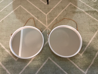 Hanging Round Mirror - Set of two (2), View more