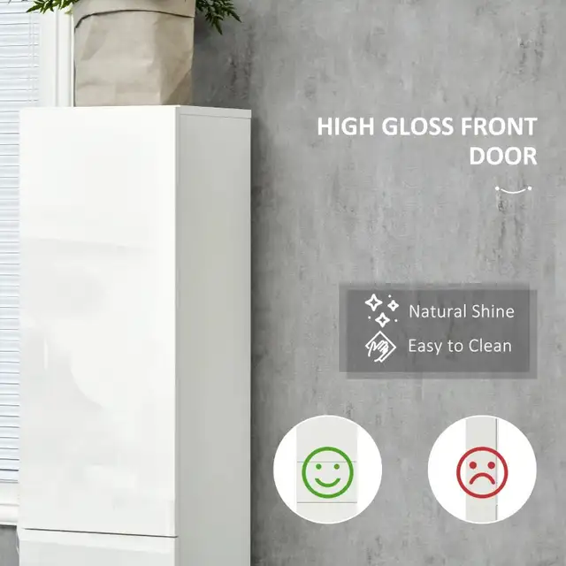 kleankin 66.9" Tall Bathroom Cabinet, Narrow Bathroom Storage in Storage & Organization in Markham / York Region - Image 5