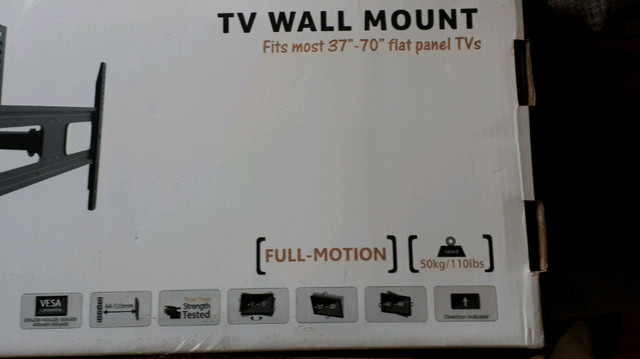 PrimeCables 37" to 70" full Monitor TV Wall Mount  dans Décoration intérieure et accessoires  à Ville de Montréal - Image 3