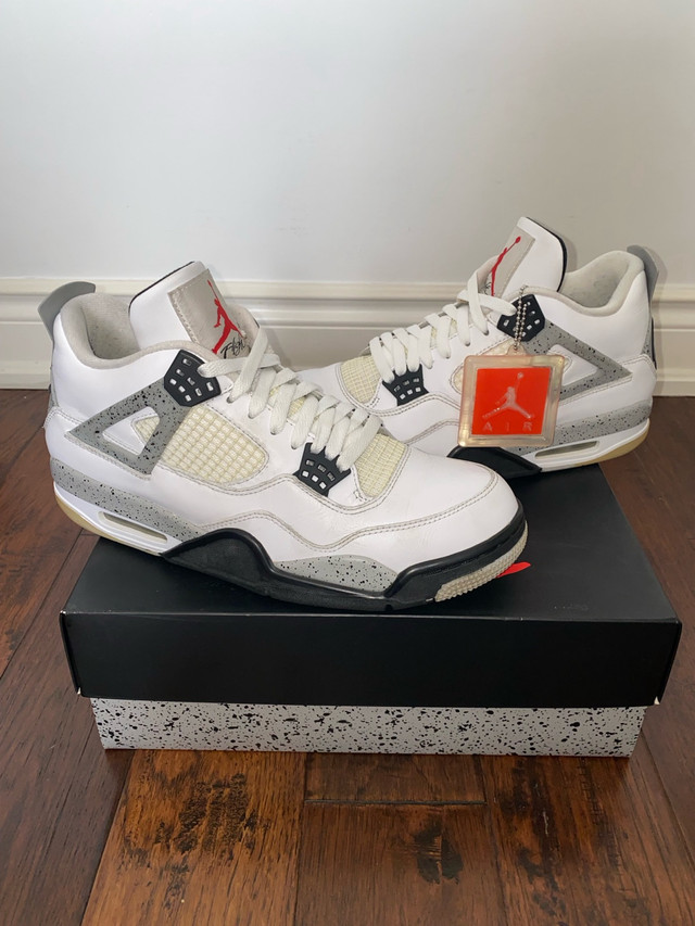 Size 10.5M - Air Jordan 4 White Cement (2016) in Men's Shoes in Mississauga / Peel Region - Image 2
