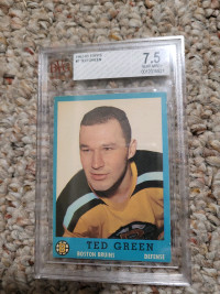 Graded 1962-63 Ted Green hockey card 