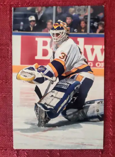 Signed Curtis Joseph St. Louis Blues postcard 4" x 6", View more