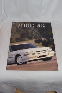 Pontiac 1992 Dealer Brochure Publicité Francais