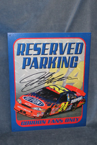 NASCAR Jeff Gordon Reserved Parking Metal Sign Gordon Fans Only
