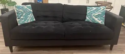 Black 3-seater sofa for sale, View more