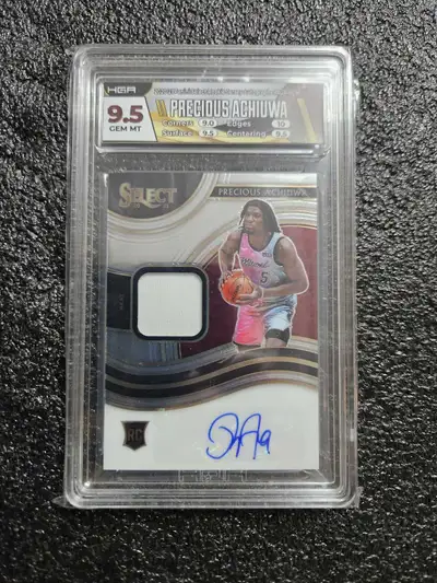 2020 - 2021 PANINI SELECT #RJA-ACH PRECIOUS ACHIUWA ROOKIE JERSEY AUTOGRAPH GRADED HGA 9.5 GEM MINT...