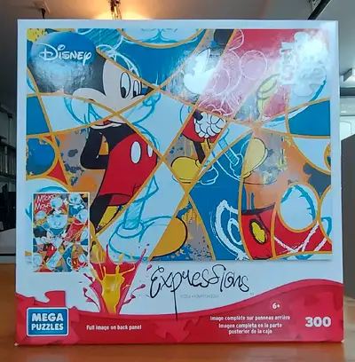 2 casse-têtes Disney Expressions de 300 pièces. Âge : 6 + ans. Comme neuf, toutes les pièces présent...