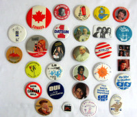 LOT DE 30 MACARONS VINTAGE 1980 30 BUTTONS LOT