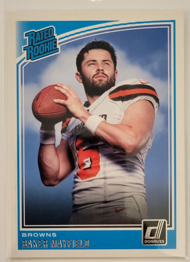 2018 Panini Donruss - Rated Rookie #303 Baker Mayfield (RC) in Arts & Collectibles in Red Deer
