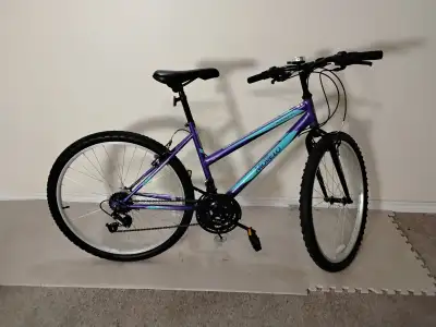 Cleaned and Serviced Adult Lady's 18spd Movelo 26” mountain bike, View more