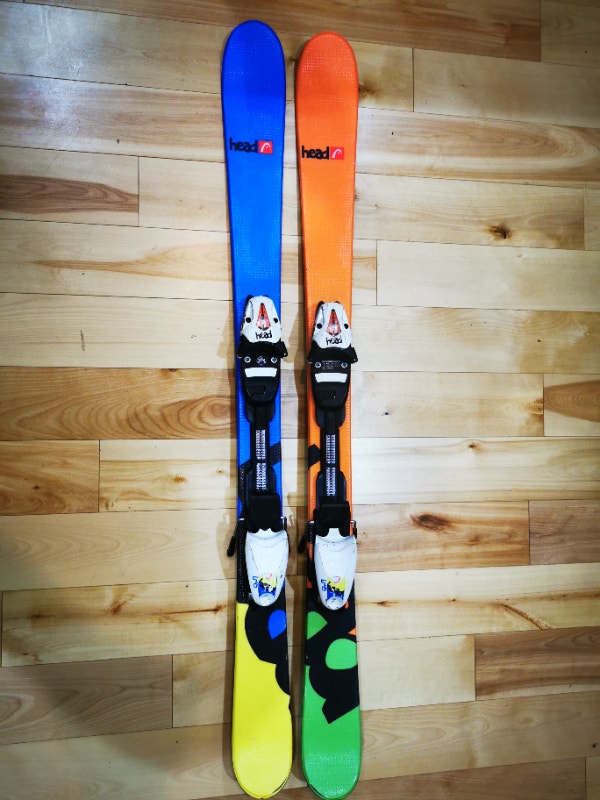 Used Head TWIN TIP DH SKI 117 cm Boys' Downhill Ski Combo Ski