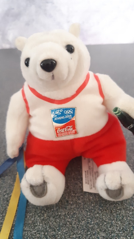 Peluche ours polaire Coca-Cola neuve avec étiquettes 11