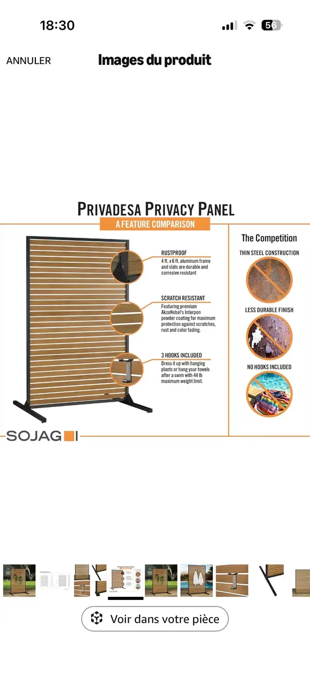 3 paravents sojag in Decks & Fences in West Island - Image 3