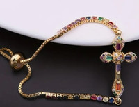 Cross Bracelet - Stunning 18 K Gold plated