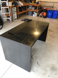 IKEA desk with glass top