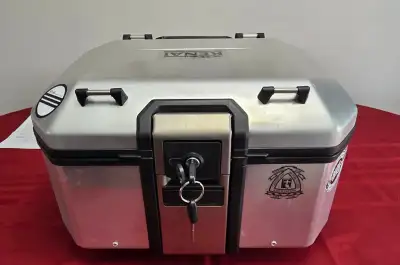 Shad TR48 brushed aluminum top case complete with mounting bracket and passenger backrest $220. Also...