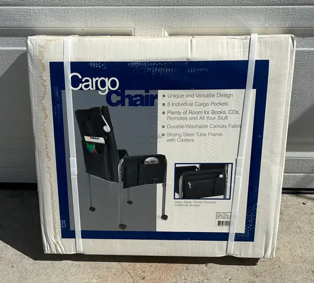 Cargo Chair New in Box Black with Pockets & Casters in Chairs & Recliners in Winnipeg - Image 2