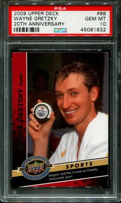 CARTE DE HOCKEY 2009 UPPER DECK #88 WAYNE GRETZKY PSA 10 HOF, View more