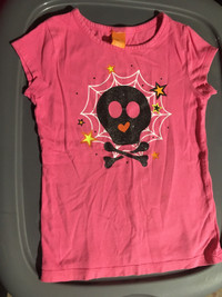 Halloween glitter skull tee shirt - kids size 6