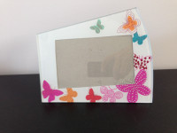 Glass Picture Frame Butterfly Motief Collectable