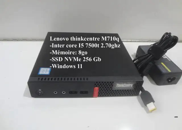 Ordinateur Lenovo thinkcentre M710qInter core I5 7500t 2.70ghz in Desktop Computers in City of Montréal - Image 2