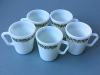 Pyrex Tasses - Pyrex Mugs Cups Spring Blossom Green Flower