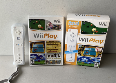 Wii Play Nintendo Wii Game Big Box With Bonus Wii Remote Controller CIB