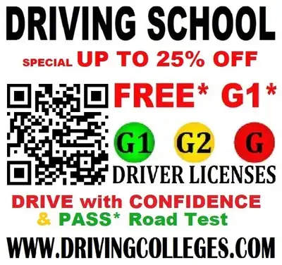 DSt Thomas nw & area BOOK ROAD TEST EARLY* FREE* G1 up to 25% OFF WWW.DRIVINGCOLLEGES.COM DRIVE with...