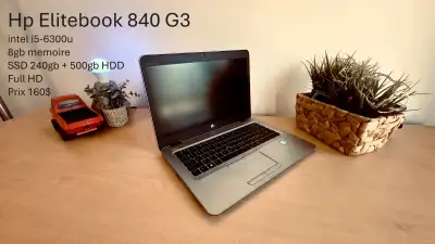 hp elitebook 840 g3 i5 8gb 240gb nvme 160 $, View more