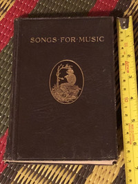 Songs For Music vintage leather bound book 1915