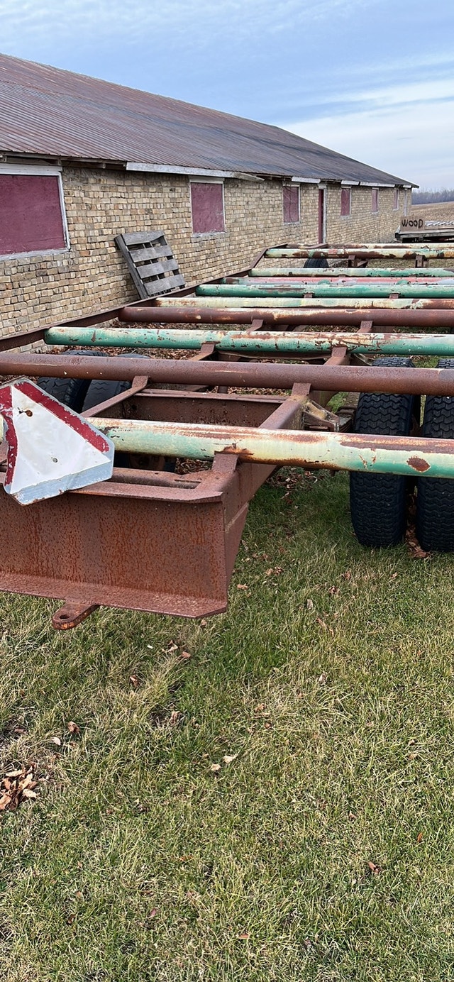 Used custom built hay wagon heavy duty Farming Equipment Sarnia