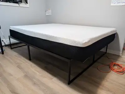 queen form mattress with frame, View more