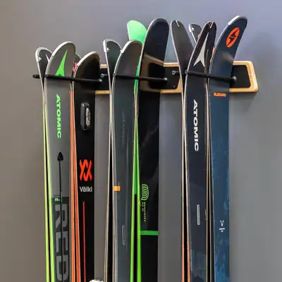 StoreYourBoard Natural Wood Ski Rack BNIB, View more