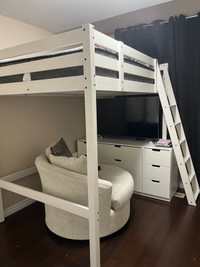 IKEA WHITE DOUBLE STORA BED 