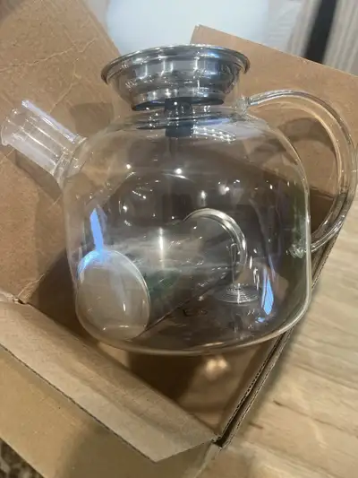 Glass Teapot with Stainless Steel Infuser, Like New, View more