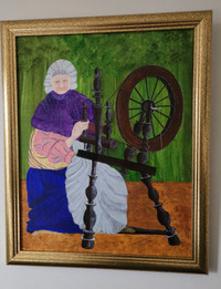 Item 6. “Spinning” original acrylic signed and dated 02/15/2024