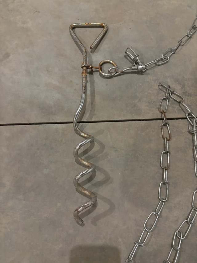 Dog chain W/ Screw-in Ground Anchor For Sale in Accessories in Regina - Image 3
