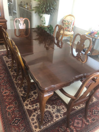 Full Antique Dining Table Set with China Buffet