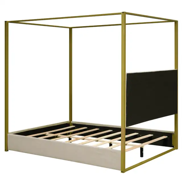 Luxury Queen Velvet Bed Frame – Upholstered Platform Bed – Brand in Beds & Mattresses in Oakville / Halton Region - Image 5