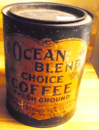 Vintage Ocean Blend Choice Coffee Tin Toronto & Peterboro