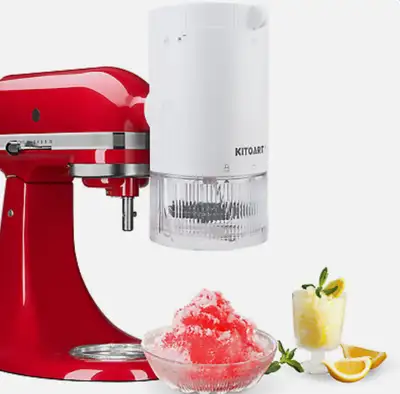 Shave Ice Attachment for KitchenAid Stand Mixers with 8 Ice mold, Ice Shaver Attachment, Snow Cone A...