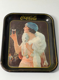 Coca- Cola Flapper Girl 1970 Year Old Vintage Antique Metal Tray