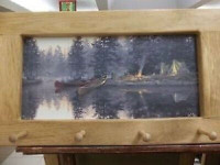 Campsite & Canoe Art Framed Peg-Board