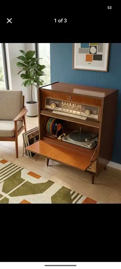 Vintage 1960s Nordmende Caruso Stereo Console / Record Player , View more