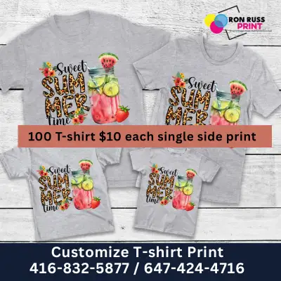 Custom T-shirt Design For Sale Contact Ron Russ Graphics & Sign: Info@ronrussprint.com / 416-832-587...